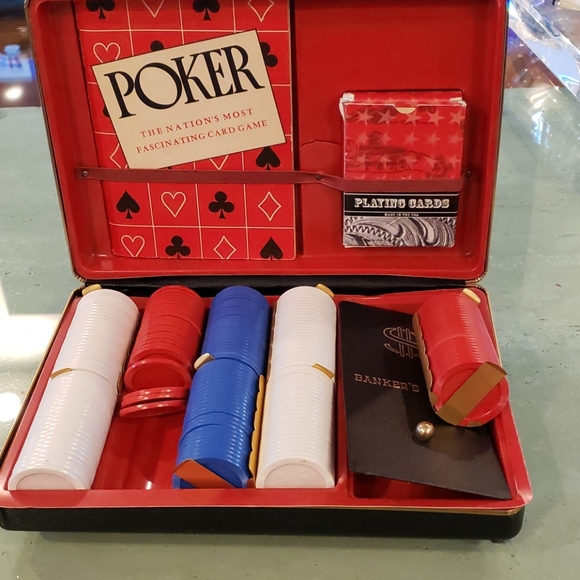 Vintage poker set with book - Picture 2 of 8